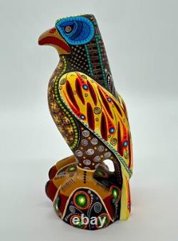 AIGLE - Belle pièce unique en bois sculpté à la main ALEBRIJE de Oaxaca, Mexique