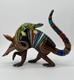 Armadillo Et L&Eacute;zard- Belle Pi&egrave;ce Unique En Bois Sculpt&eacute;e &agrave; La Main Alebrije