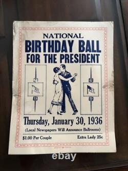 Affiche du bal d'anniversaire du président unique en son genre 1936