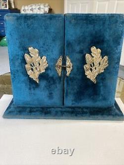 Album photo victorien en velours bleu antique rare et unique en son genre