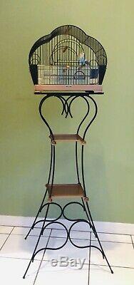 Antique Cage Oiseau Hendryx Art Déco + Stand, One-of-a-kind Collection