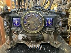 Antique Extrêmement Rare Échecs Thème Mantle Horloge Peut-être Un Si Un Genre