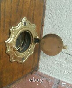 Antique L'un D'un Style Vintage Laiton Speakeasy Door Knocker Peephole