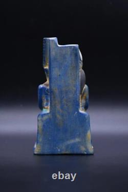Antiquités égyptiennes anciennes UNE DE RARE ESPÈCE Statue de l'Antiquité Amon avec sa femme avant J.-C.
