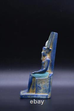 Antiquités égyptiennes anciennes UNE DE RARE ESPÈCE Statue de l'Antiquité Amon avec sa femme avant J.-C.