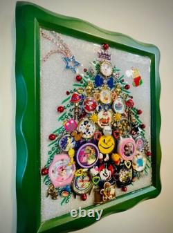 Arbre de Noël, collection de montres pour enfants, bijou encadré, œuvre d’art unique, décoration