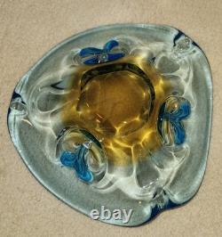 Art de studio ukrainien signé par Vladimir Zatynaiko en verre ambre UNIQUE