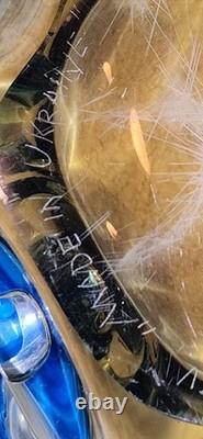 Art de studio ukrainien signé par Vladimir Zatynaiko en verre ambre UNIQUE