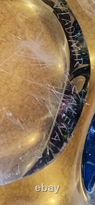 Art de studio ukrainien signé par Vladimir Zatynaiko en verre ambre UNIQUE