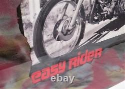Art mural de moto Easy Rider RARE unique 32x49 en résine époxy, collectionneur.