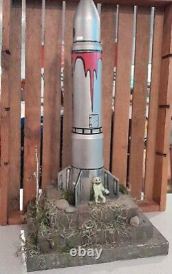 Art original sculpture sci-fi INVASION SPATIALE SPASTIQUE HORREUR ÉTRANGE Statue SIGNÉE