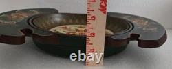 Assiette / bol en bois ROSEMALING norvégien peint à la main, pièce unique, 14 po de diamètre