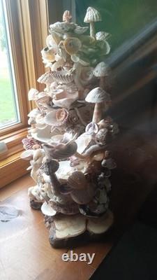 Authentique Original Unique Champignon de Coquillage Mexicain pour Jardin de Fées