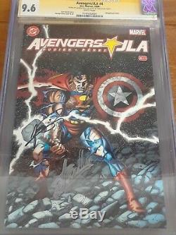 Avengers Vs Jla 1-4 Cgc Ss De Stan Lee, Rare, Unique En Son Genre. Exclusif