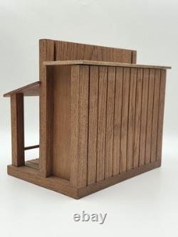Banque de porte de bureau de poste faite à la main, unique en son genre, avec boîte en bois, art populaire vintage