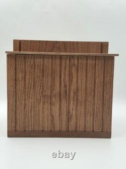 Banque de porte de bureau de poste faite à la main, unique en son genre, avec boîte en bois, art populaire vintage