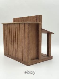 Banque de porte de bureau de poste faite à la main, unique en son genre, avec boîte en bois, art populaire vintage