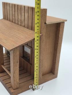 Banque de porte de bureau de poste faite à la main, unique en son genre, avec boîte en bois, art populaire vintage