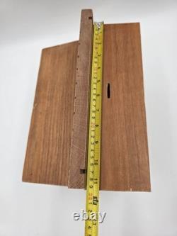 Banque de porte de bureau de poste faite à la main, unique en son genre, avec boîte en bois, art populaire vintage