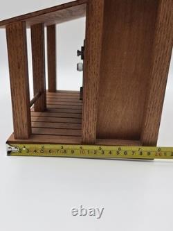 Banque de porte de bureau de poste faite à la main, unique en son genre, avec boîte en bois, art populaire vintage