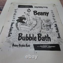Beany Et Cecil Bubble Bath Animation Cel Original Vintage Rare Un Des Kind
