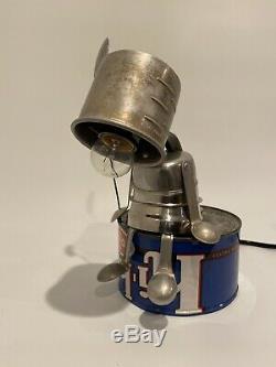 Bert Industrial Steampunk, Fait Main, One-of-a-kind Lampe Décorative
