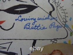 Bettie Page Signée Centreplié Vintage Janvier 1955 Playboy Rare Unique
