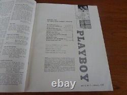 Bettie Page Signée Centreplié Vintage Janvier 1955 Playboy Rare Unique