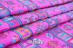 Bhoutanais Tissé À La Main, Un Genre En Soie Tissu Broderie Artistique Antique