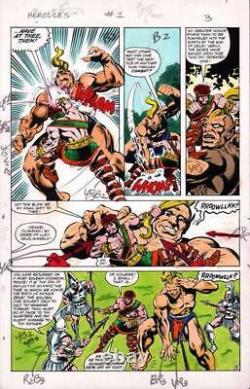 Bob Layton Hercules Prince Of Power #1 Art De Couleur Originale Page #3 Un D'un Genre