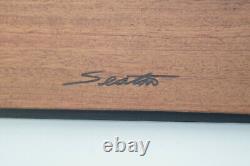 Boîte à bijoux en bois massif Jeff Seaton, en bois exotiques, signée, pièce unique, 11,5 pouces