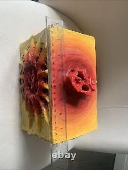 Boîte de prière en céramique faite à la main avec symbole OM OOAK Unique hindou bouddhiste