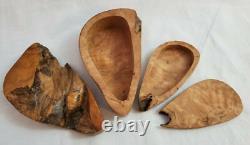 Boîte de rangement en bois de burl faite à la main, unique en son genre