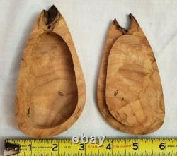 Boîte de rangement en bois de burl faite à la main, unique en son genre