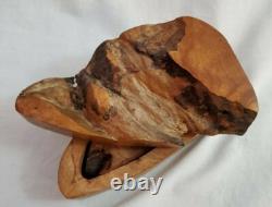 Boîte de rangement en bois de burl faite à la main, unique en son genre