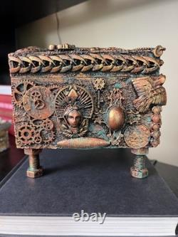 Boîte de rangement steampunk unique en son genre, design industriel victorien fait à la main