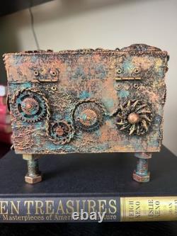 Boîte de rangement steampunk unique en son genre, design industriel victorien fait à la main