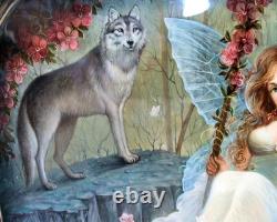 Boîte en laque russe peinte à la main, unique, Fée et le Loup par Frolova