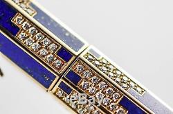 Boucheron Lapis Lazuli Or 18k Massif Avec Stylo De Fontaine En Diamants