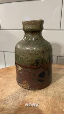 Bouteille de Sake Raku Rare 13ème Génération Hiromouto Émail Naturel à la Cendre Unique en Son Genre 1/1