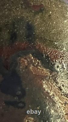 Bouteille de Sake Raku Rare 13ème Génération Hiromouto Émail Naturel à la Cendre Unique en Son Genre 1/1