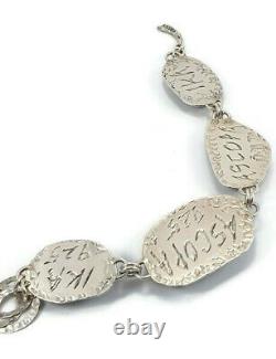 Bracelet En Verre Romain Argent 925 Un D'une Sorte De Vieux Fragments 200 B. C Israël