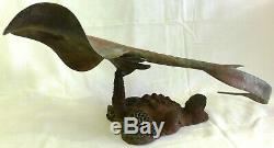 Bronze Stingray, Beaux-arts Sculpture One-of-a-kind Collection Animale Figurine