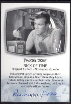 CARTE D'AUTOGRAPHE UNIQUE EN SON GENRE Twilight Zone NICK OF TIME réalisateur MYSTIC SEER
