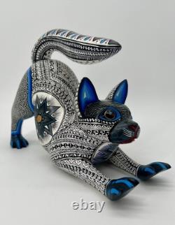 CHAT - Magnifique pièce unique en bois sculptée à la main, ALEBRIJE d’Oaxaca, Mexique