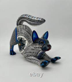CHAT - Magnifique pièce unique en bois sculptée à la main, ALEBRIJE d’Oaxaca, Mexique