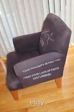 CHAUDE Pièce unique signée JAMES EARL JONES Chaise ETHAN ALLEN PSA AJ05778 STAR WARS