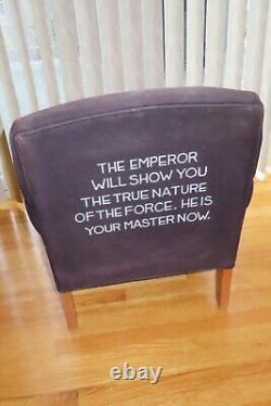 CHAUDE Pièce unique signée JAMES EARL JONES Chaise ETHAN ALLEN PSA AJ05778 STAR WARS