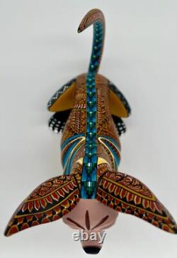 CHIEN - Magnifique alebrije en bois sculpté à la main, unique en son genre, provenant d'Oaxaca, Mexique