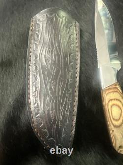 COUTEAU DE CHASSE FAIT À LA MAIN UNIQUE D2 PERSONNALISÉ PAR APOCALYPSE KNIVES USA